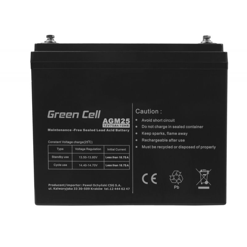 Green Cell AGM25 UPS battery Sealed Lead Acid (VRLA) 12 V 75 Ah_4