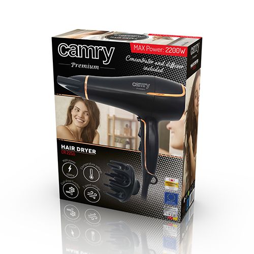 Camry CR 2255 hair dryer Black,Gold 2000 W_6