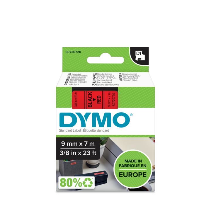 DYMO D1 Standard - Black on Red - 9mm_2