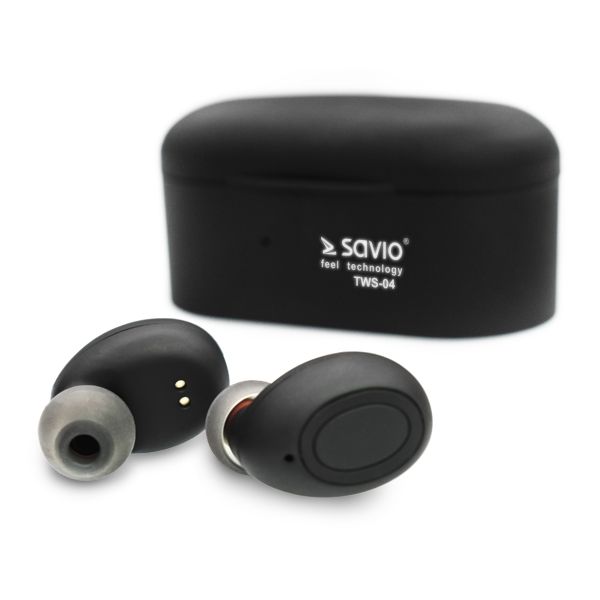 Savio TWS-04 Wireless Bluetooth Earphones Black,Graphite_2