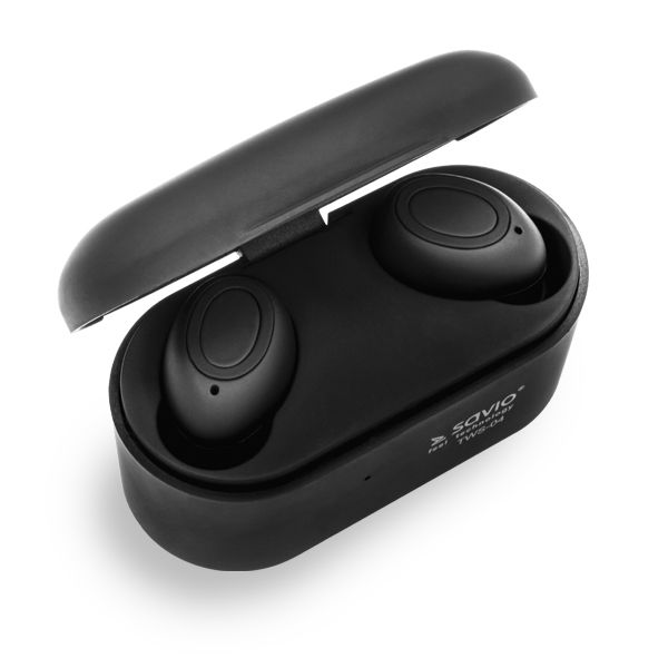 Savio TWS-04 Wireless Bluetooth Earphones Black,Graphite_3