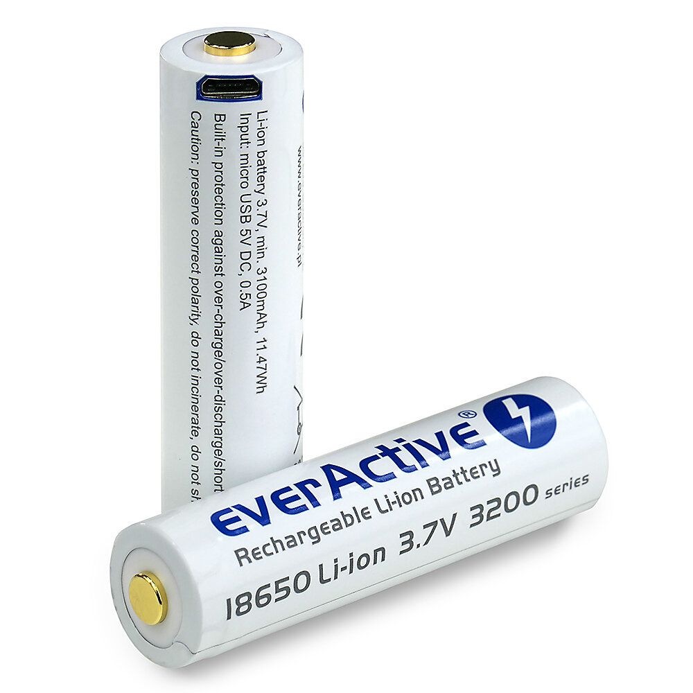 Rechargeable batteries everActive 18650 3,7V Li-ion 3200mAh micro USB_6