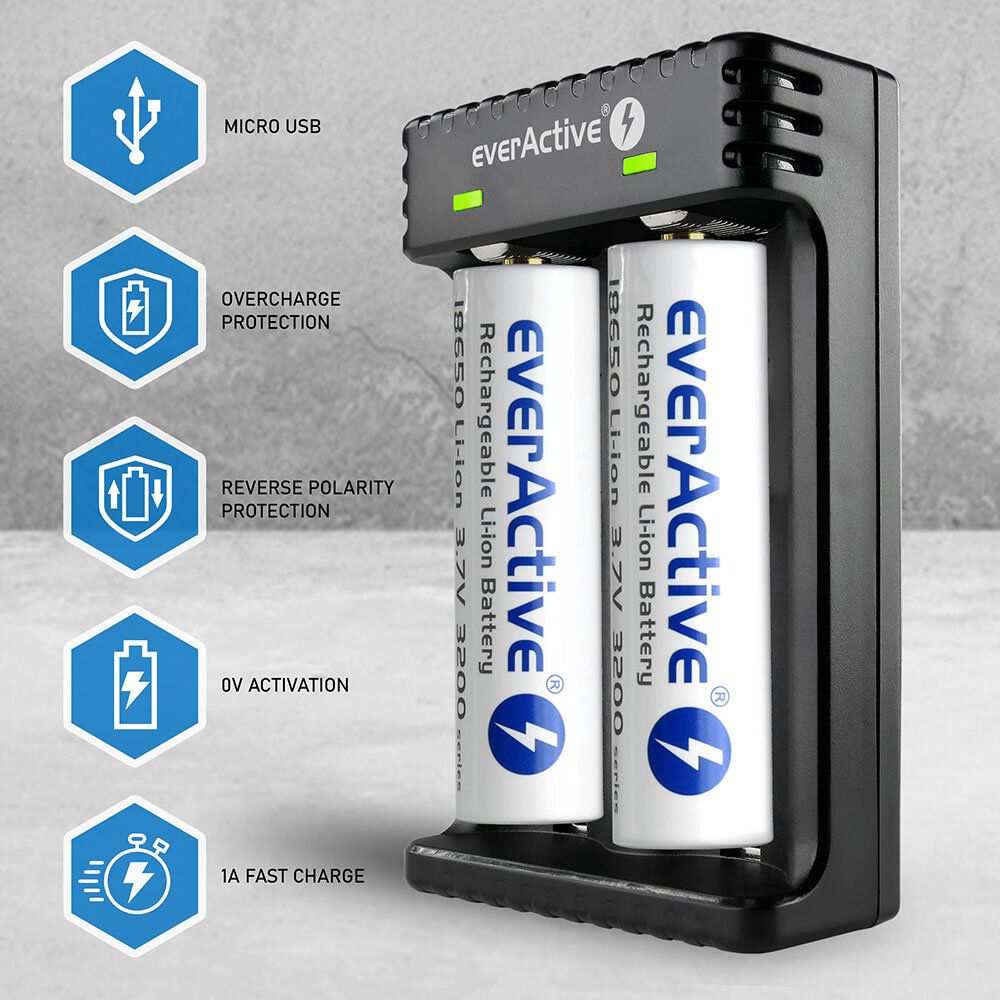 Charger for Cylindrical li-ion Batteries everActive LC-200_3