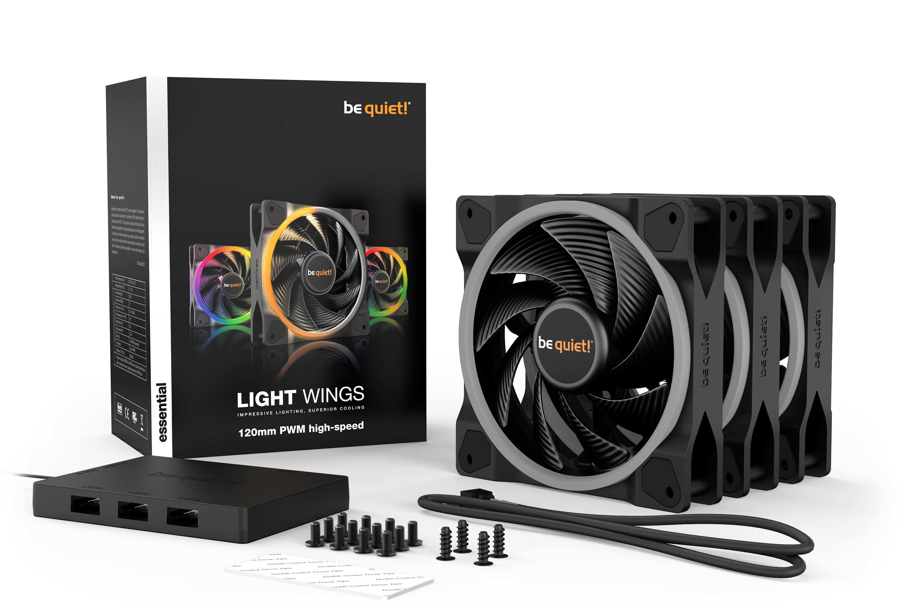 be quiet! Light Wings | 120mm PWM Triple Pack high-speed Computer case Fan 12 cm Black 3 pc(s)_6