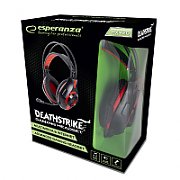 Esperanza EGH420R Headphones with microphone Headband Black, Red_3