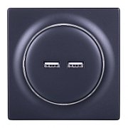 Fibaro FGWU-021-8 socket-outlet 2x USB Black_1