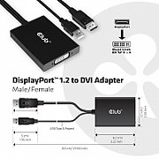CLUB3D DisplayPort to Dual Link DVI-D HDCP ON version Active Adapter M/F