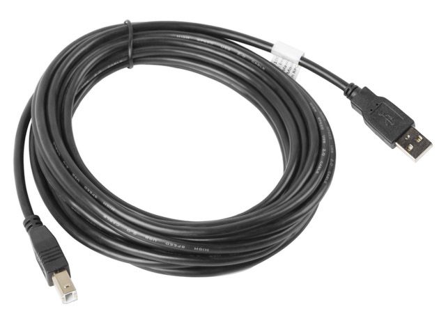 Lanberg CA-USBA-10CC-0050-BK USB cable 5 m USB 2.0 USB B Black_2