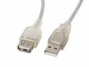 Lanberg CA-USBE-12CC-0018-TR USB cable 1.8 m USB 2.0 USB A Transparent_1