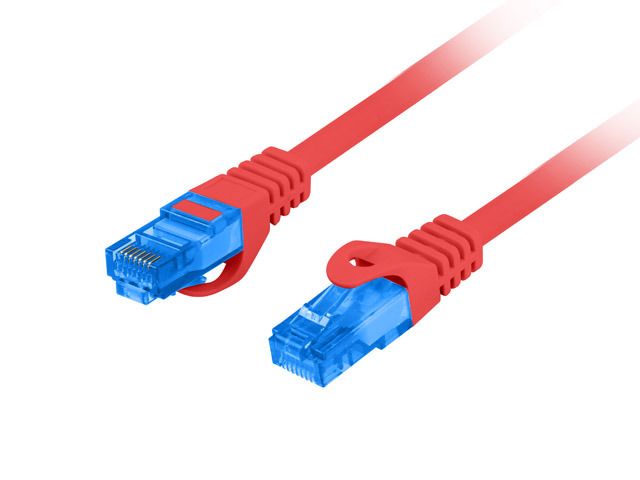 LANBERG PATCHCORD S/FTP CAT.6A 0.5M RED LSZH_2