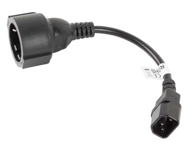 Lanberg CA-C14E-10CC-0018-BK power cable Black 0.18 m C14 coupler_3