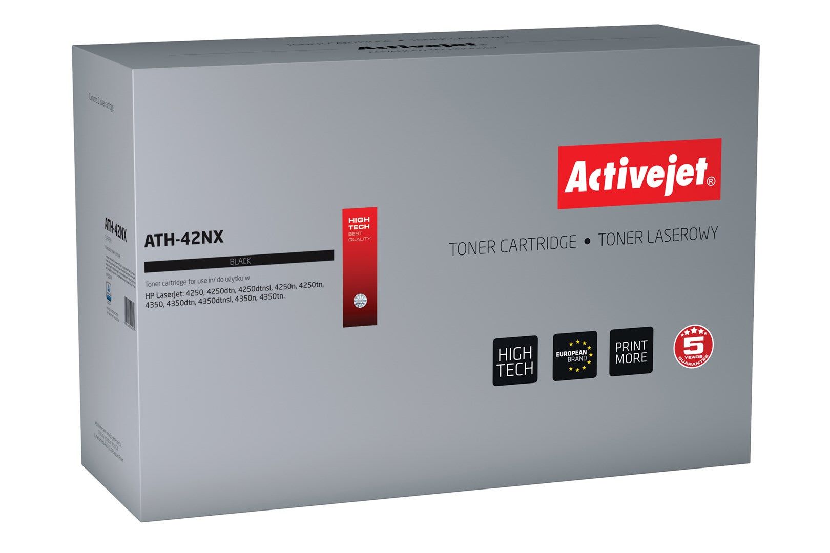 Activejet ATH-42NX toner for HP printer HP 42X Q5942X replacement Supreme 20000 pages black