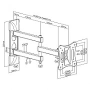 Maclean MC-719 TV Wall Mount LCD LED Plasma TV Holder Tiltable 13-27