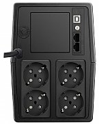 UPS PowerWalker VI 1000 SCL, 1000 VA, 600 W, cu management, line-interactive, 4x Schuko, 1x RJ45, 1x USB, 12 V / 7Ah Tower, Negru 