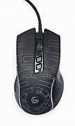 MOUSE GEMBIRD, gaming, cu fir, USB, optic, 3600 dpi, butoane/scroll 7/1, iluminare, cablu 1.5m, negru, 