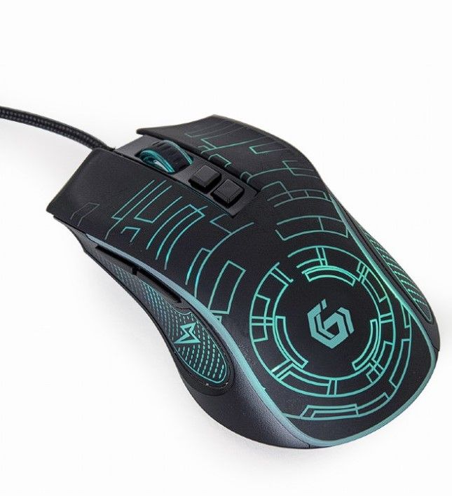 MOUSE GEMBIRD, gaming, cu fir, USB, optic, 3600 dpi, butoane/scroll 7/1, iluminare, cablu 1.5m, negru, 