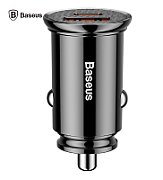 INCARCATOR AUTO Baseus Circular Plastic PPS, 1 x USB Output 4.5V/5A, 1 x USB Type-C Output 5V/3A, total output 30W, pt. bricheta auto, negru 