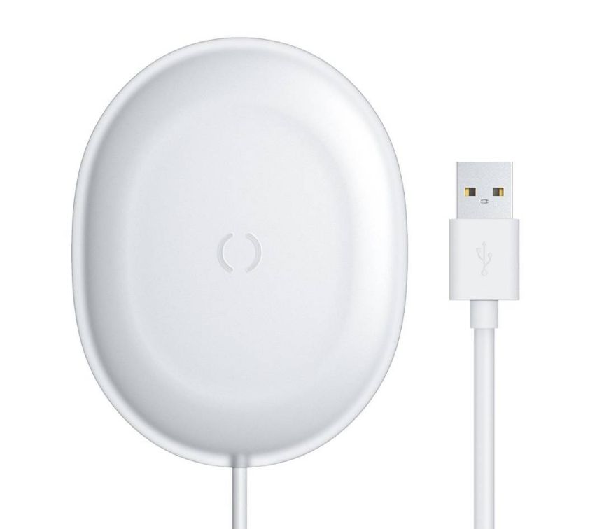 INCARCATOR wireless Baseus Jelly Qi 15W, compatibilitate smartphones si airpods, cablu Type-C la USB inclus, alb  WXGD-02  (include TV 0.18lei) - 6953156223707