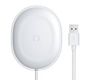 INCARCATOR wireless Baseus Jelly Qi 15W, compatibilitate smartphones si airpods, cablu Type-C la USB inclus, alb  WXGD-02  (include TV 0.18lei) - 6953156223707