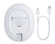 INCARCATOR wireless Baseus Jelly Qi 15W, compatibilitate smartphones si airpods, cablu Type-C la USB inclus, alb  WXGD-02  (include TV 0.18lei) - 6953156223707