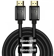 CABLU video Baseus High Definition, HDMI (T) la HDMI (T), rezolutie maxima 8K UHD (7680 x 4320) la 60 Hz, conectori auriti, alaj zinc braided, 2m, negru 