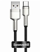 CABLU alimentare si date Baseus Cafule Series, Fast Charging Data Cable pt. smartphone, USB la USB Type-C 66W, braided, 1m, negru 