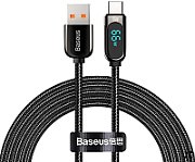 CABLU alimentare si date Baseus Display, Fast Charging Data Cable pt. smartphone, USB la USB Type-C 66W, braided, 1m, negru 