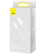 Cablu USB Baseus  USB 2.0 Type-A (T) - Lightning (T), 1 m, alb, 2.4 A