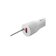 CANYON C-033 Universal 1xUSB car adapter, plus Lightning connector, Input 12V-24V, Output 5V/2.4A(Max), with Smart IC, white glossy, cable length 1.2m, 77*30*30mm, 0.041kg, Russian_1