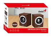 BOXE GENIUS 2.0, RMS:  6W (2 x 3W), USB power, wood, 