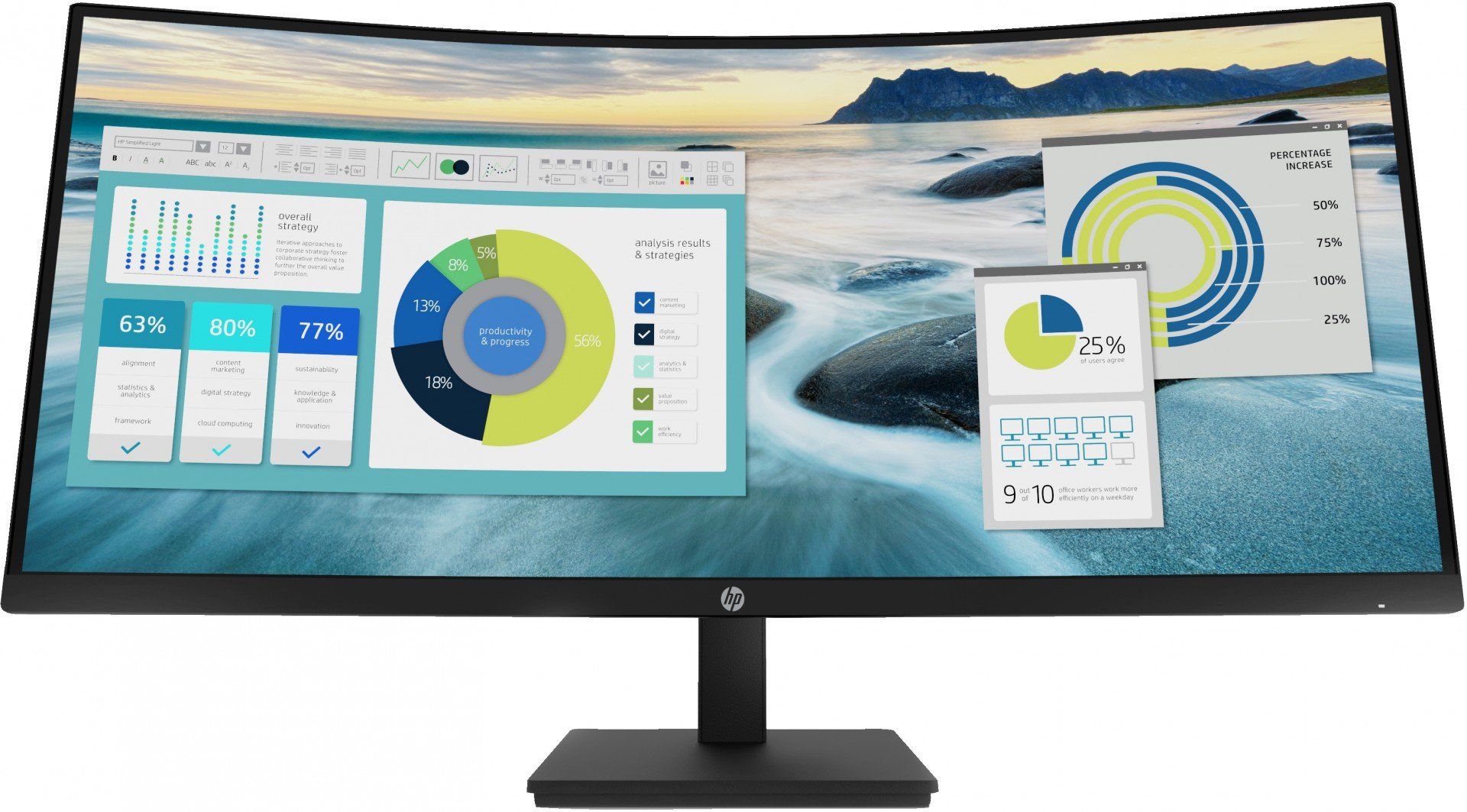 Monitor 34 inch HP P34hc G4 3440 x 1440, 60 Hz