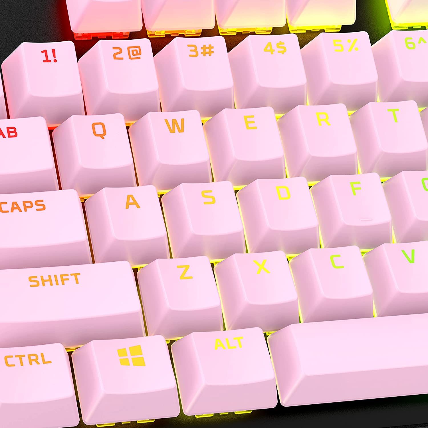 HP Gaming Keycaps Full set, HyperX Pudding, US Layout, Pink PBT_3