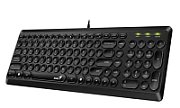 TASTATURA GENIUS USB, multimedia, 104 taste + 12 taste multimedia (chocolate style), black, 