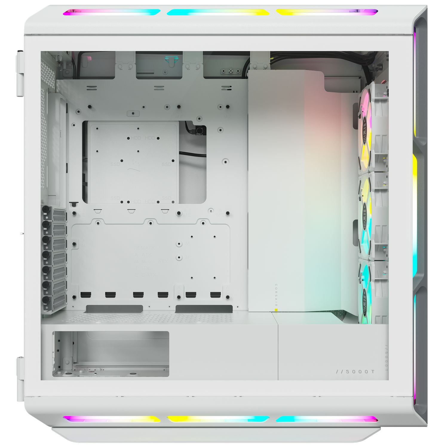 5000T RGB Tempered Glass Mid-Tower ATX PC Case - Alb_8