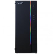 CARCASA SPACER - office, Middle Tower, ATX, sursa 300W, USB 2.0 x 2, USB 3.0 x 1, PSU shroud, black 