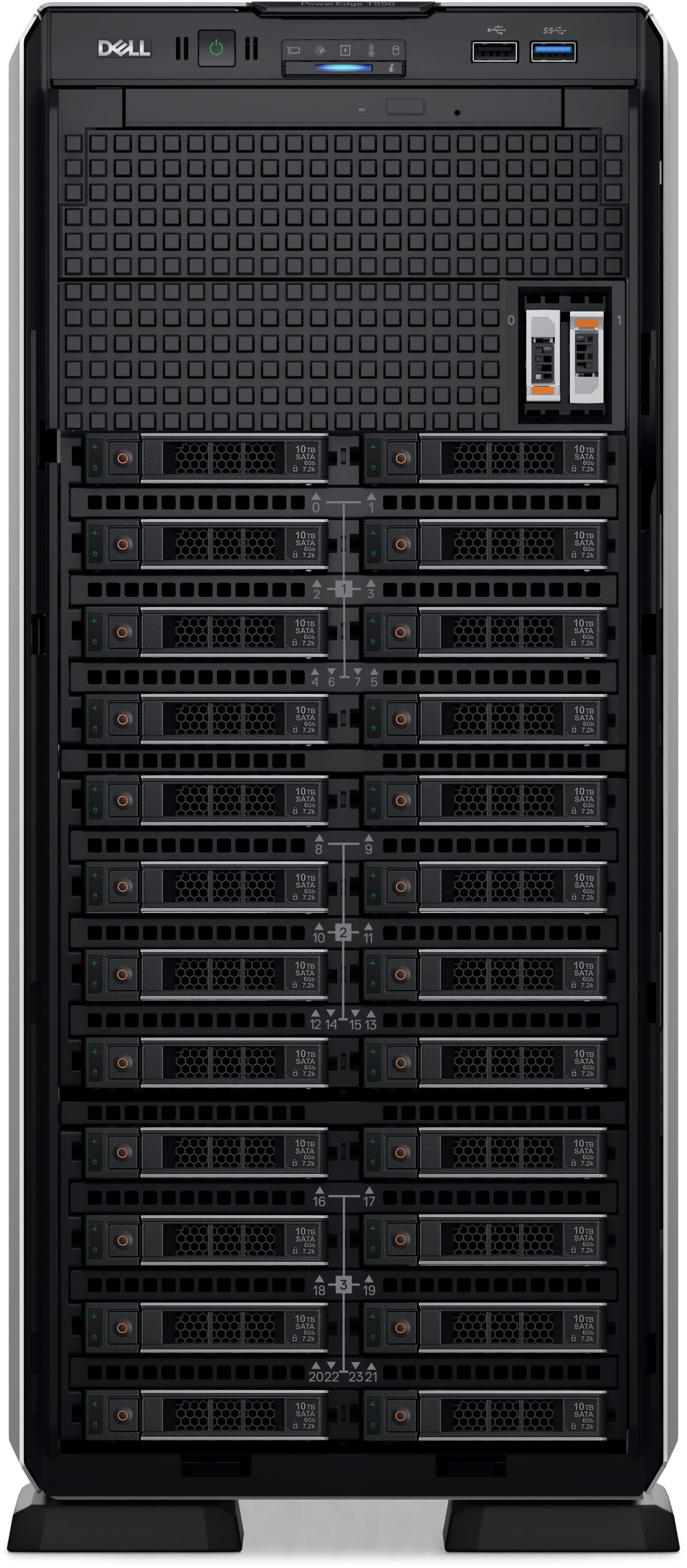 PowerEdge T550, Chassis 8 x 3.5