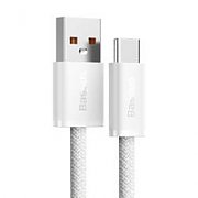 CABLU alimentare si date Baseus Dynamic, Fast Charging Data Cable pt. smartphone, USB la USB Type-C 100W, brodat, 2m, alb 