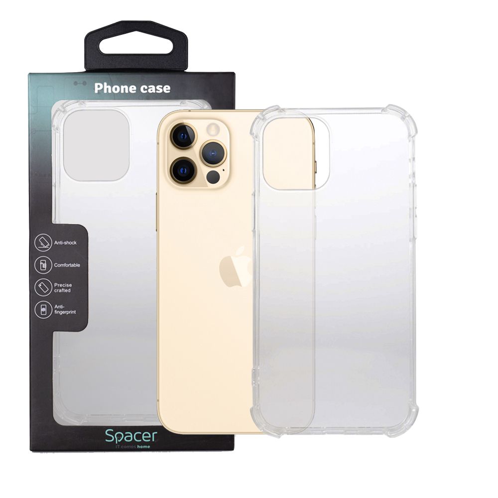 HUSA SMARTPHONE Spacer pentru Iphone 14 Plus, grosime 1.5mm, protectie suplimentara antisoc la colturi, material flexibil TPU, transparenta 