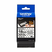 BROTHER TZESE4 TAPE 18MM BLK/WHITE/SECUR_1