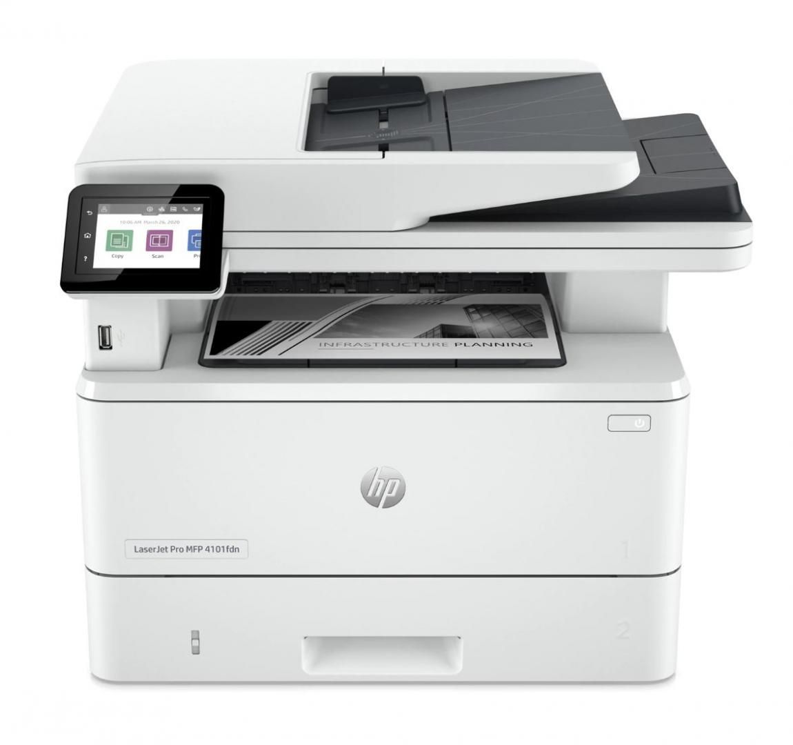 Multifunctional laser mono HP Laserjet 4102DW , dimensiune A4 (Printare, Copiere, Scanare), Duplex, viteza 40ppm, rezolutie max 1200 x 1200dpi, procesor 1200Mhz, memorie 512MB RAM, alimentare hartie 350 coli, + 50 coli DADF, limbaj de printare  HP PCL 6, HP PCL 5e, HP postscriptlevel 3 emulation_2