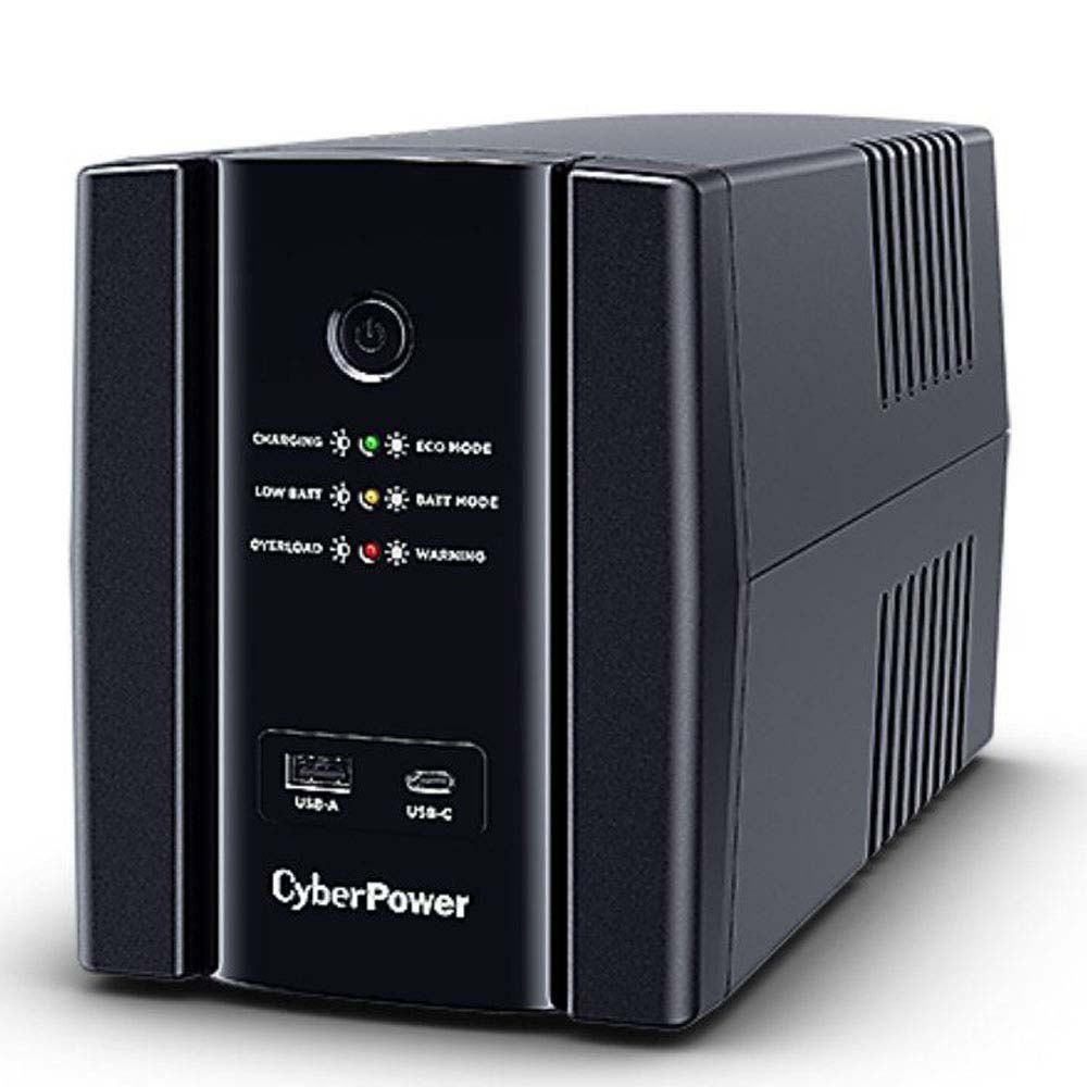 UPS Cyber Power UT1500EG, 1500 VA, 900 W, cu management, line-interactive, 4x Schuko, 1x RJ45, 1x USB, 12V 7.5Ah LED, Tower, Negru 