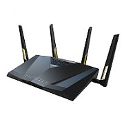 Router Wireless Asus RT-AX88U PRO; Standard rețea: WiFi 6 (802.11ax) Segment produs: Performanță AX Extremă AX6000; Rata Datelor: 802.11ax (2.4GHz): până la 1148 Mbps, 802.11ax (5GHz): până la 4804 Mbps; 4* antenă externă; Procesor: Quad-core la 2.0GHz; Memorie: 256 MB Flash, 1GB RAM; Frecvența de_1