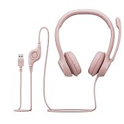 LOGITECH H390 Corded Headset - ROSE - USB_1