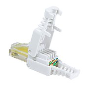 MUFA RJ-45 LOGILINK pt. cablu UTP, Cat5e, RJ-45 (T), manson, pentru cablu solid/litat AWG24-26, cablu 5.3mm, tool-free,1 buc, 