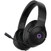 LORGAR Noah 701, gaming headset with microphone, 2.4GHz USB dongle + BT 5.1 Realtek 8763, battery 1000mAh, type-C charging cable 0.8m, audio cable 1.5m, size:195*185*80mm, 0.28kg. Black_1