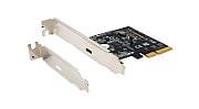 IO Exsys PCIe3.0 x4  1xUSB Type-C 3.2 Gen2x2  (EX-12011) LP inkl. Low-Profile Slotblech_1