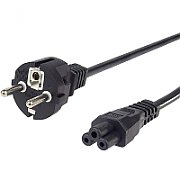 Kabel Netz 3 pol. SchuKo -> Kleeblatt Stecker gerade 0,6m_1