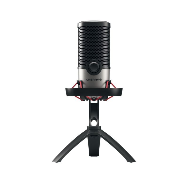 CHERRY Streaming UM 6.0 ADVANCED Microphone black/silver +++ USB-Mikrofon für Streaming und Office mit Shock Mo_2