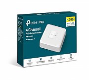 TP-LINK VIGI 4 CHANNEL Network video recorder, VIGI NVR1104H-4P, latime de banda 80 Mbps, 4 canale IP, rezolutie: pana la 8MP, format: H.265+/H.265/ H.264+/H.264, suporta 1 HDD SATA de pana la 10TB, POE_2