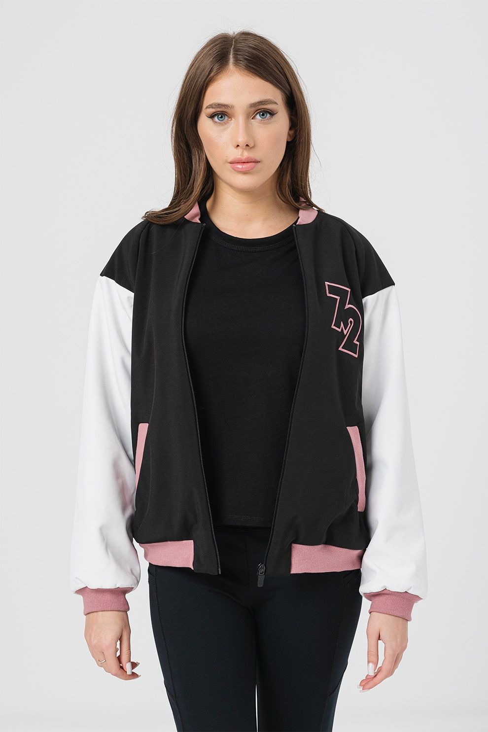 W JACHETA BOMBER  PINK  S_2